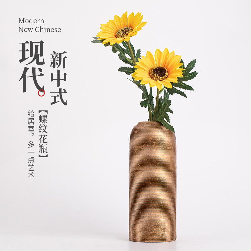 Bình hoa ren cắm hoa gốm sứ hiện đại vẽ thủ công trang trí sáng tạo đồ trang trí hoa để bàn gia dụng phụ kiện trà đạo