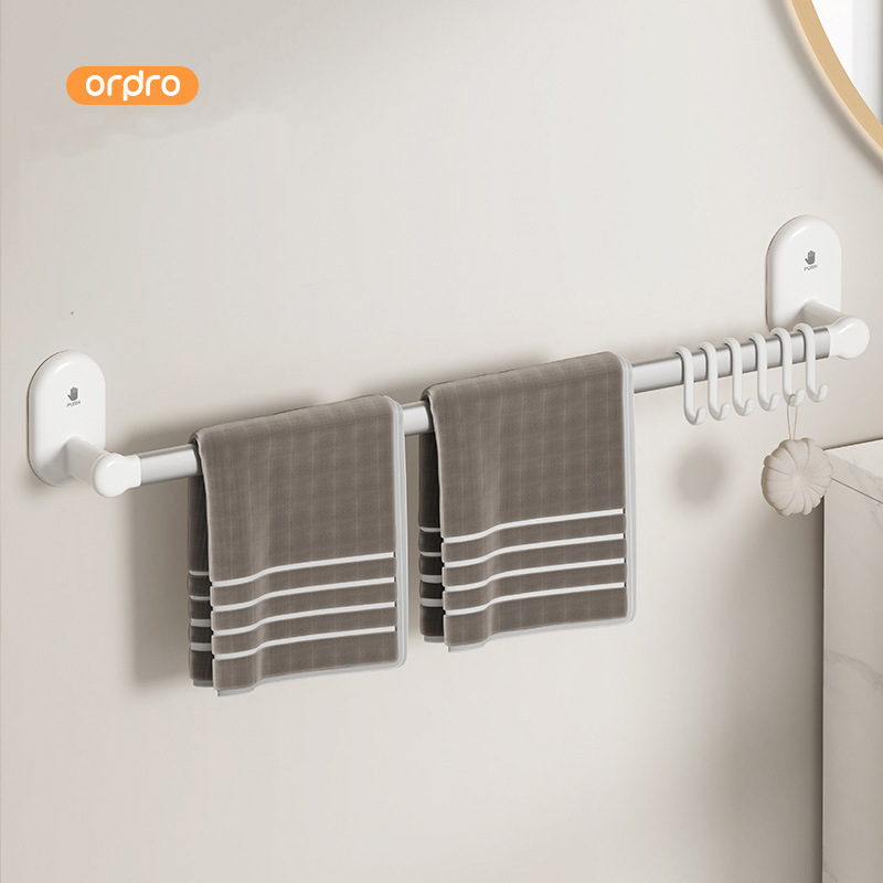 Giá treo khăn hút chân không Ordpro, không cần khoan, phòng tắm, thanh treo khăn, giá để khăn phòng tắm