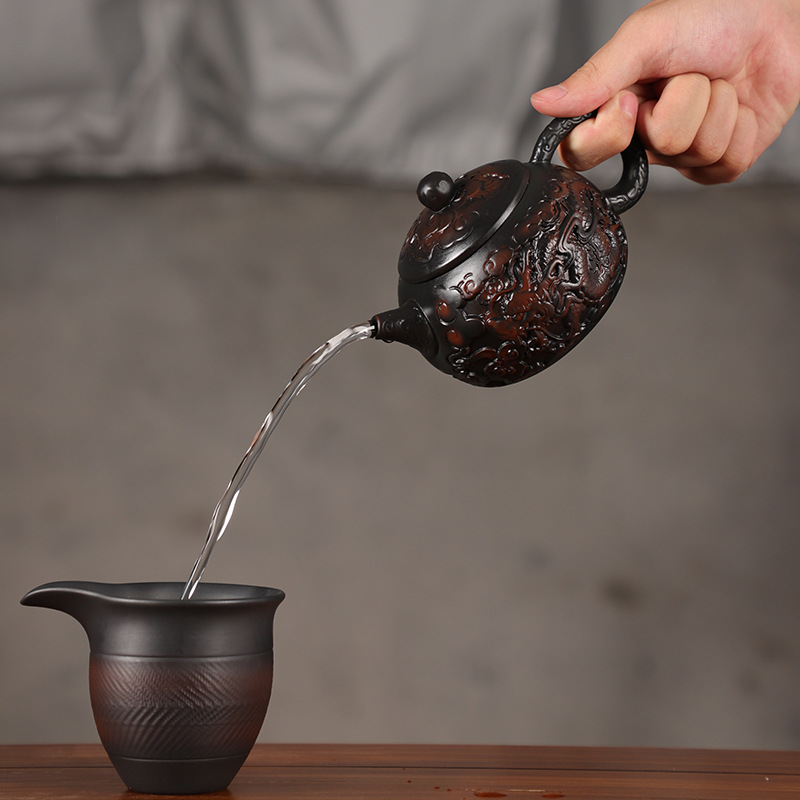 Ấm trà gốm tím Vân Nam Jianshui ấm trà cao cấp gia dụng chuyên dùng pha trà gốm tím