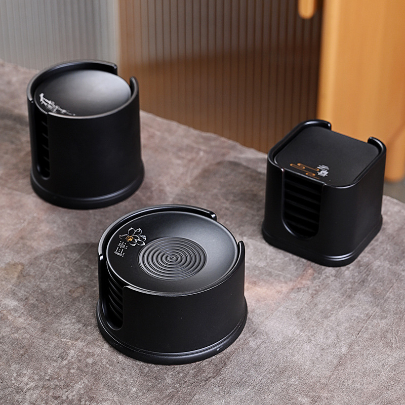 Lót cốc điện gỗ Lót cách nhiệt trà đạo Lót cốc Phụ Kiện Bộ trà Kungfu văn phòng lót Trà chống bỏng chống trượt gia dụng