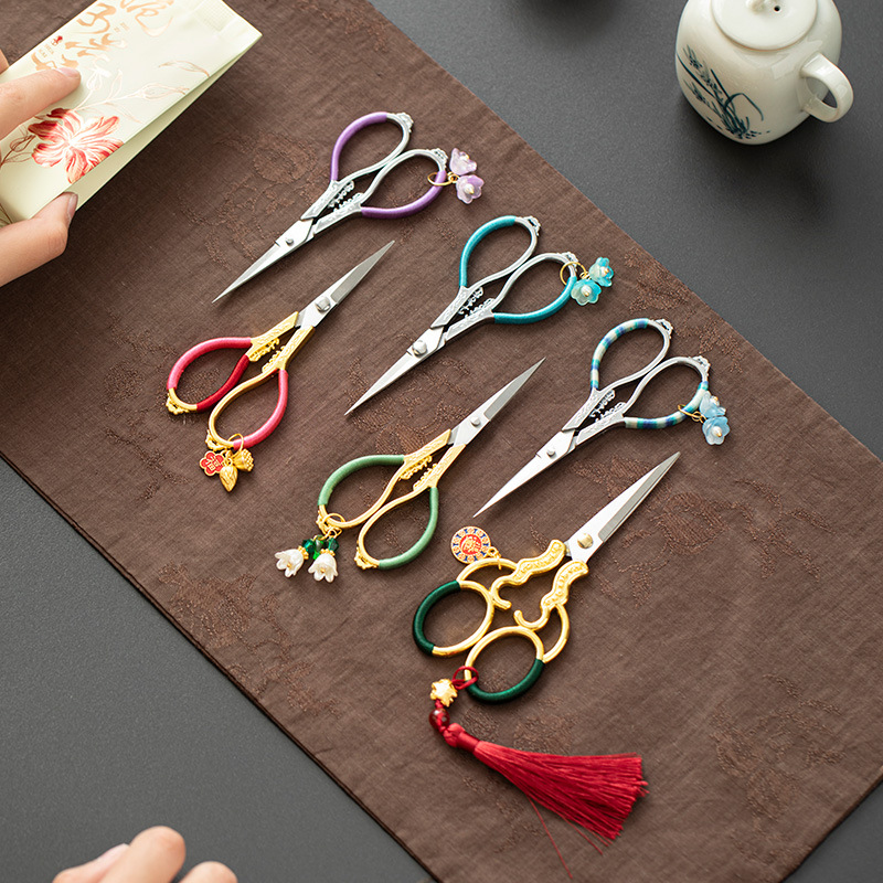 Kéo trà nhỏ đan tay nguyên bản kiểu Trung Quốc mới kéo tua nghệ thuật trà tinh tế phụ kiện trà đạo cho nữ