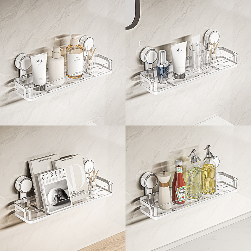 Gia công tùy chỉnh giá đỡ cốc hút phòng tắm giá để đồ treo tường không đục lỗ giá treo tường nhà vệ sinh
