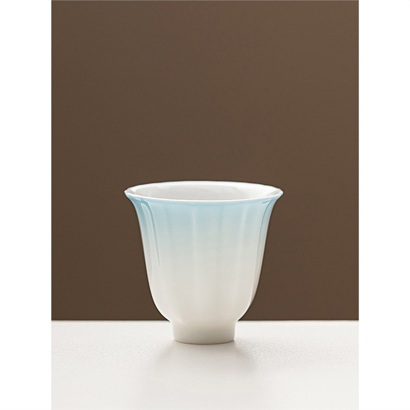 Ngọc Dương Ngọc Băng Loại Gradient Hoa Miệng Cốc Trà Cốc Cá Nhân Cốc Gốm Chủ Dụng Dụng cụ Trà Kung Fu Cốc Trà Nhỏ Uống Trà