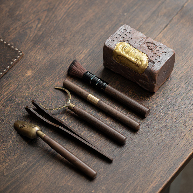 Phụ kiện bộ ấm trà kungfu gia dụng phụ kiện bộ ấm trà kim trà thìa trà kẹp ấm trà