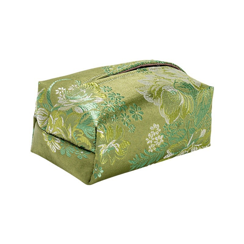 Hộp đựng khăn giấy thổ cẩm hộp rút giấy phòng khách gia dụng bọc khăn giấy đựng đồ sáng tạo đơn giản phụ kiện trà đạo Kung Fu kiểu Trung Quốc