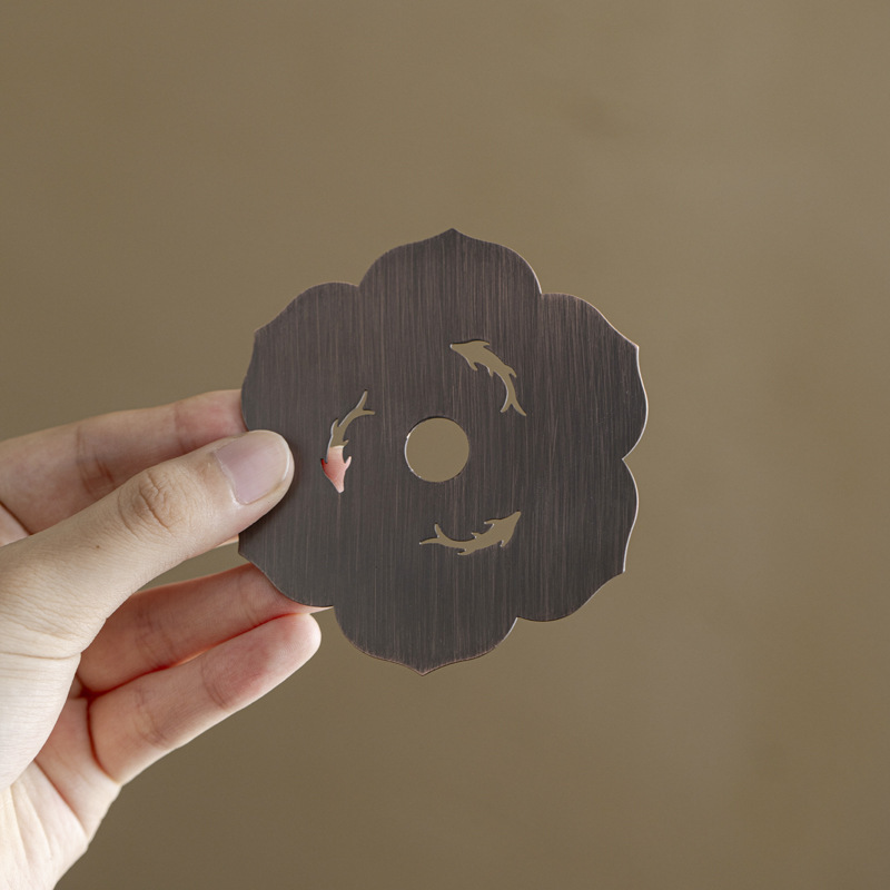 Vẽ tay Kiến Thủy tráng men màu hồng hoa miệng lọ đựng nước khay đựng nước khay trà pha khô dụng cụ trà Kung Fu gia dụng bát nước gốm sứ