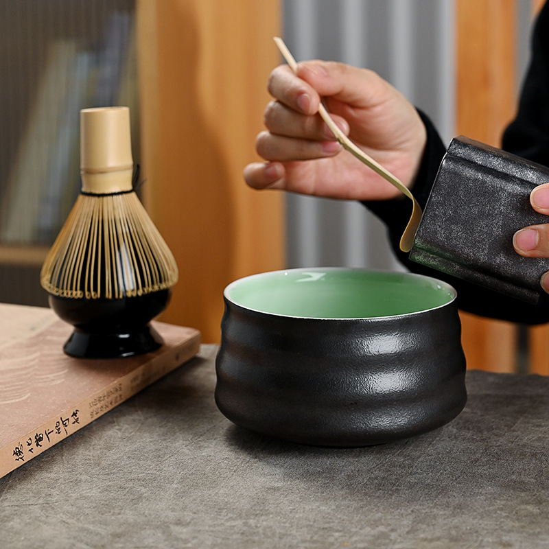 Bộ dụng cụ đánh trà matcha thủ công Nhật Bản Bộ dụng cụ đánh trà bằng tre Bộ trà Song Yun dụng cụ đạo cụ trà