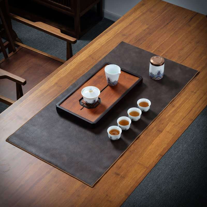 Nội thất gia đình hiện đại da chiếu trà sáng tạo cờ bàn trà không thấm nước phong cách Bắc Âu khăn trải bàn trà đơn giản phụ kiện trà bán buôn