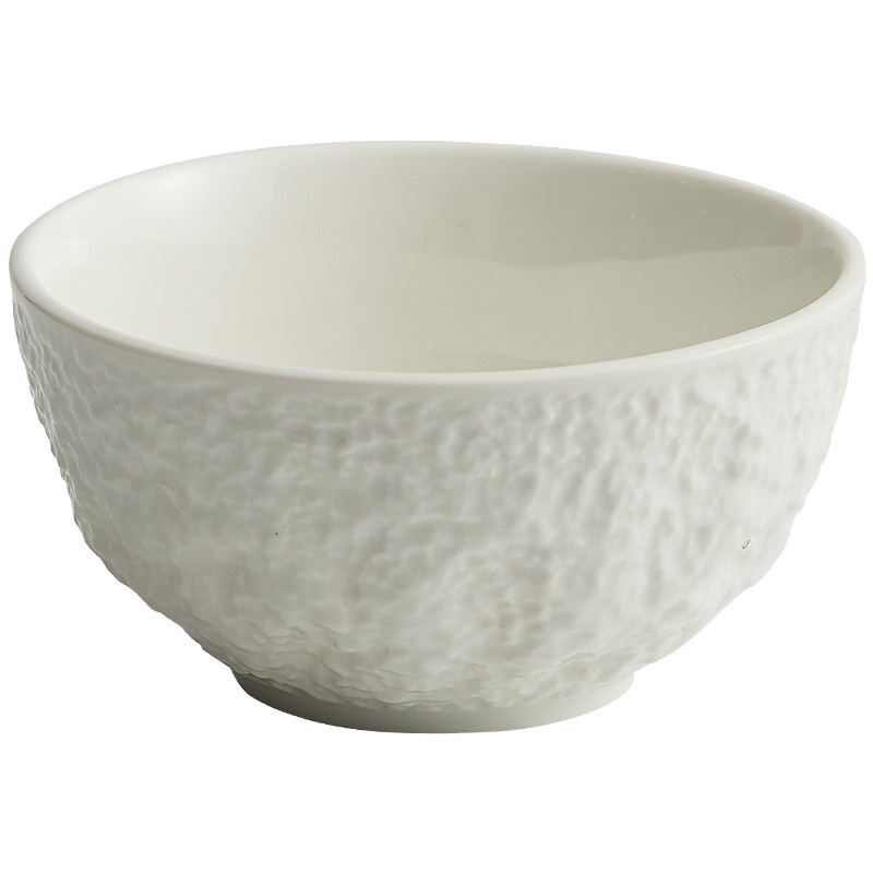 Bát cơm sáng tạo, 2023 cơm gia dụng, bộ đồ ăn cao cấp mẫu mới, bát gốm, thìa, bát nhỏ ăn 4.5 inch đơn