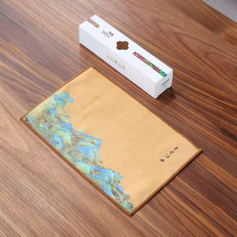 Khăn trà Trung Quốc sơn, vải nỉ thấm nước Zen, khăn trải bàn trà, khăn trải bàn trà, bộ trà, phụ kiện trà đạo, bàn trà bán buôn