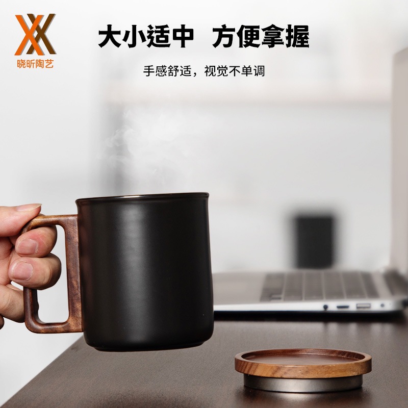 Cốc gốm sứ cốc uống trà cốc văn phòng đơn giản cốc nước tách trà cốc nước khắc logo quà tặng họ