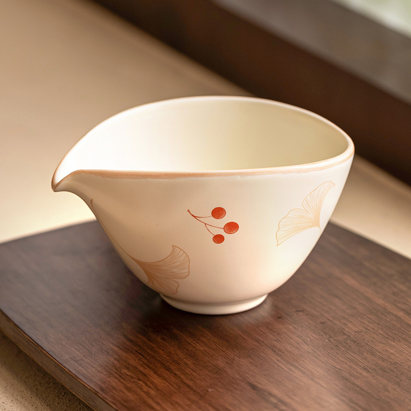 Cốc công bằng bạch quả màu be cốc công bằng gốm mẫu mới 2025 cốc đồng phục tách trà cốc đồng phục gia dụng biển trà cốc đồng phục chịu nhiệt