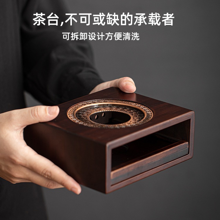 Bán buôn bếp trà ấm bằng tre đế nến sưởi ấm bàn trà gia dụng ấm trà cốc công dụng cụ ấm trà Phụ Kiện Bộ trà Kung Fu