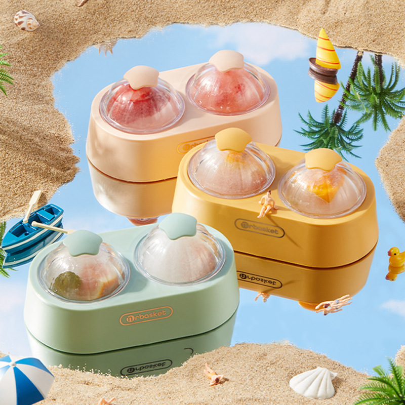 Khuôn đá viên lớn, khuôn đá Silicon tròn, dụng cụ nhà bếp, hộp đựng đá, Hộp làm đá, đá viên Whisky