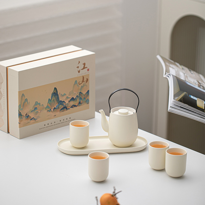 Qianli Jiangshan lò biến bộ trà Kung Fu bộ dụng cụ gia dụng chùm ấm chén trà khay trà Cung điện văn hóa và sáng tạo quà tặng bán buôn