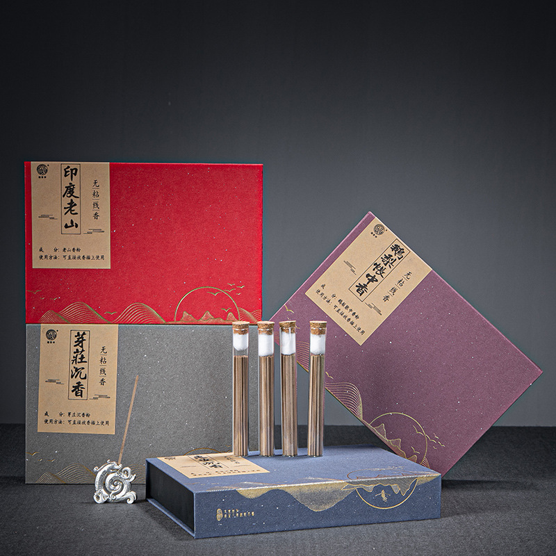 Hộp Quà tặng không dính chỉ thơm ngỗng Lê Lều Hương giữa hương thơm trong nhà hương thơm thơm 4 ống cắm hương kết hợp quà tặng
