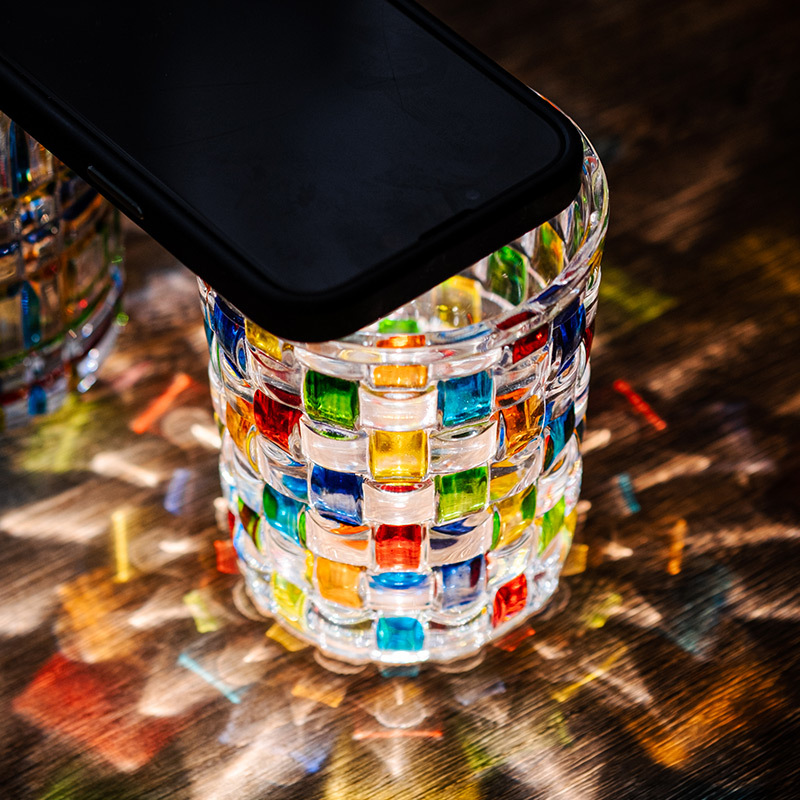 Cốc pha lê có giá trị cao mẫu mới Cốc uống nước dệt màu phong cách Instagram ly rượu Whisky cô gái nổi tiếng trên mạng