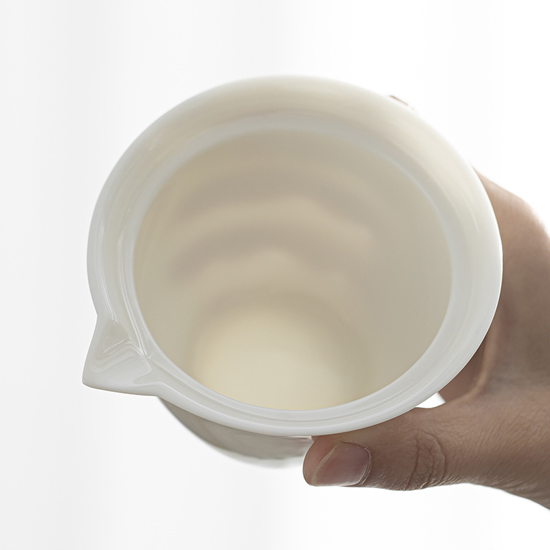 Ấm cầm tay Yunpu Ấm trà sứ trắng ngọc bích mỡ cừu Dehua Có Nắp ấm đơn Trà đen trà đá dụng cụ pha trà đặc biệt