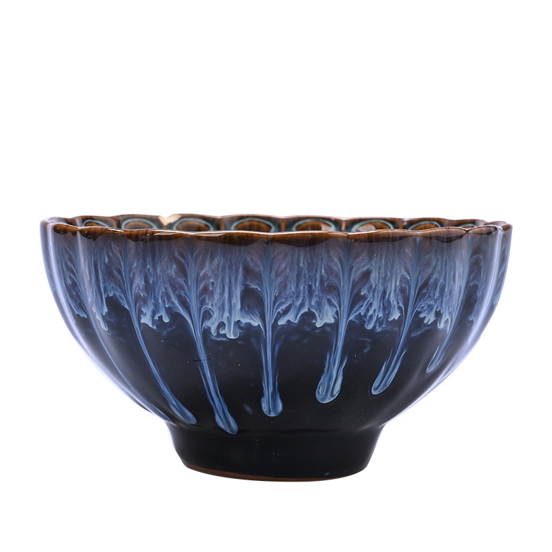 Cốc chủ nhân bằng bạc dát lò nung, cốc trà gốm sứ mạ vàng, bộ trà, chén trà, bát trà đơn, chén trà Kung Fu gia dụng, chén xây