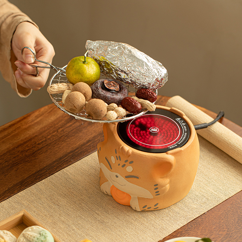 Bếp gốm điện Baofu, bếp đốt than, nồi chùm, bếp nhỏ, nồi gốm chịu nhiệt độ cao, có thể nung khô, trọn bộ trà Kung Fu