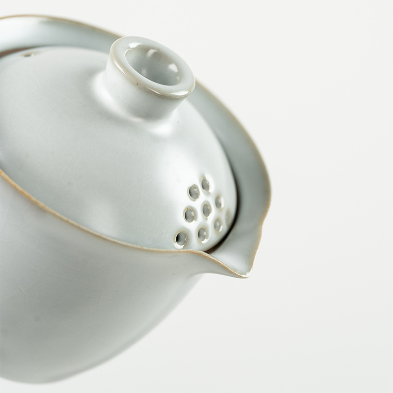 Bộ ấm trà du lịch Lò nung quả hồng Heshantang, túi đựng đồ xách tay, ấm trà đi kèm, cốc nhanh, một ấm ba cốc