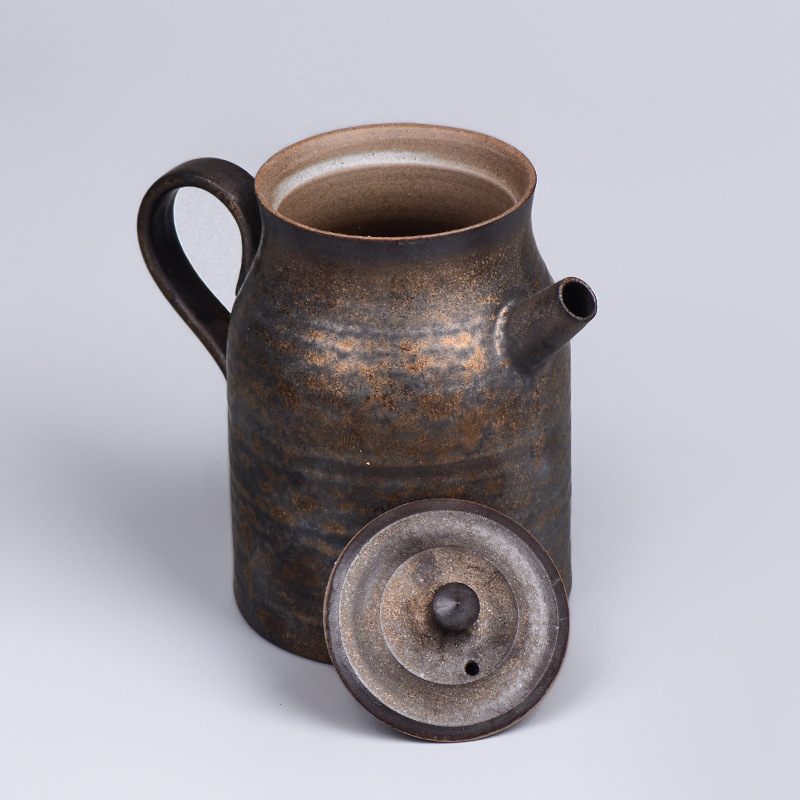 Bán buôn ấm pha trà gốm thô cổ điển thủ công dụng cụ pha trà Kungfu gia dụng dụng cụ pha trà gốm sứ sáng tạo bình đơn nhỏ