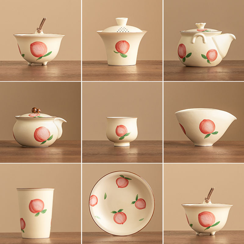 Cốc pha trà có nắp đậy bằng tay màu hồng cốc pha trà gốm sứ gia dụng cốc trà biển cốc tiện dụng cốc chuyên dùng uống trà