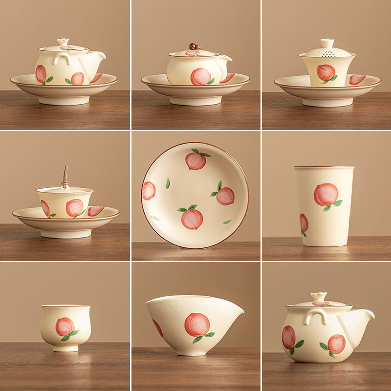 Cốc pha trà có nắp đậy bằng tay màu hồng cốc pha trà gốm sứ gia dụng cốc trà biển cốc tiện dụng cốc chuyên dùng uống trà