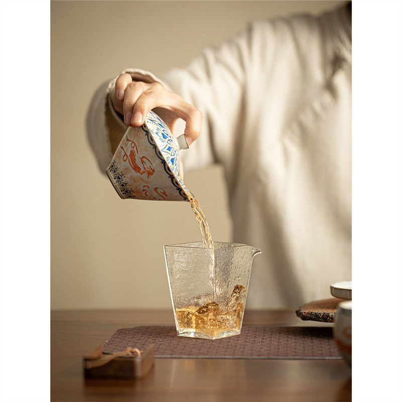 Mô phỏng lò Song Ru Đôn Hoàng đội mũ bay tam tài bộ trà kungfu gia dụng chống bỏng bát trà gốm sứ dung tích lớn