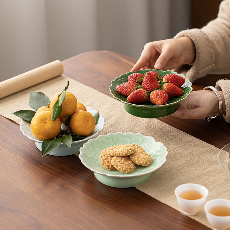 Khay giải khát Xiangyun Khay đựng trái cây Gốm Sứ Khay đựng đồ ăn nhẹ khay đựng trà phòng khách khách sạn gia dụng khay Khay đựng đồ ăn nhẹ khay đựng đồ ăn nhẹ