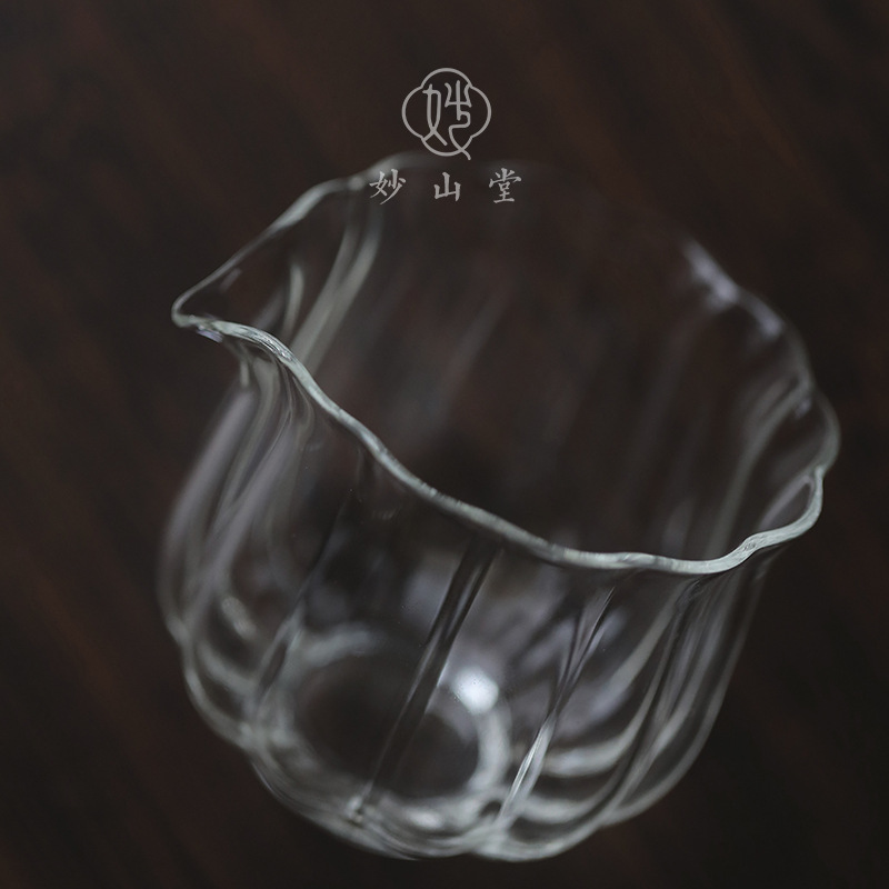 Cốc trà thủy tinh cao borosilicate cốc trà gia dụng dày chịu nhiệt cốc đồng nhất tách trà bộ trà quà tặng