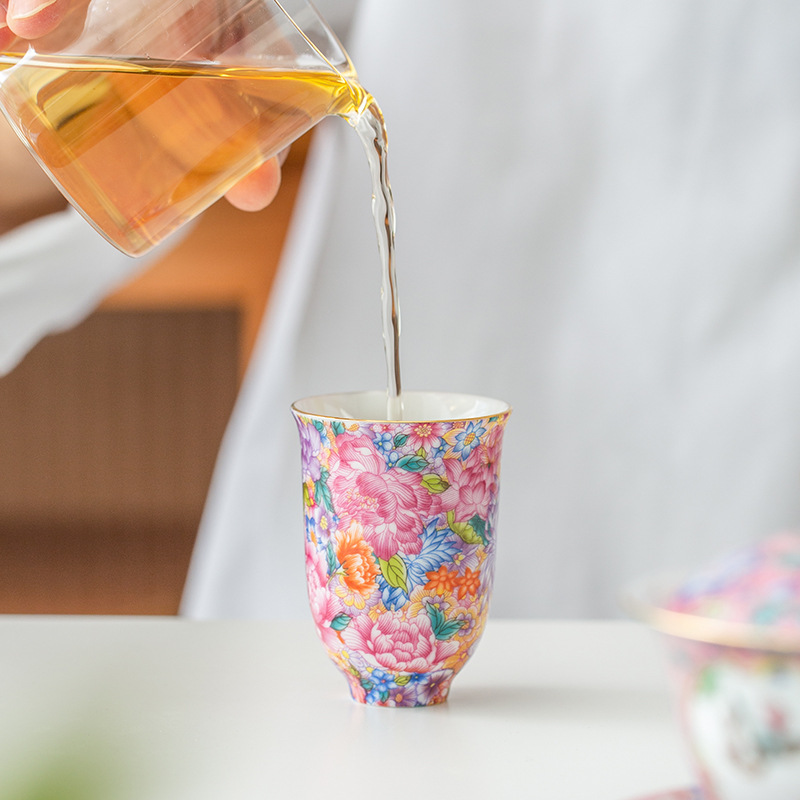 Cốc trà Kung Fu tráng men cốc chủ sở hữu gốm sứ phong cách cung điện sáng tạo cốc trà phụ nữ quà tặng sinh nhật quà tặng ngày lễ