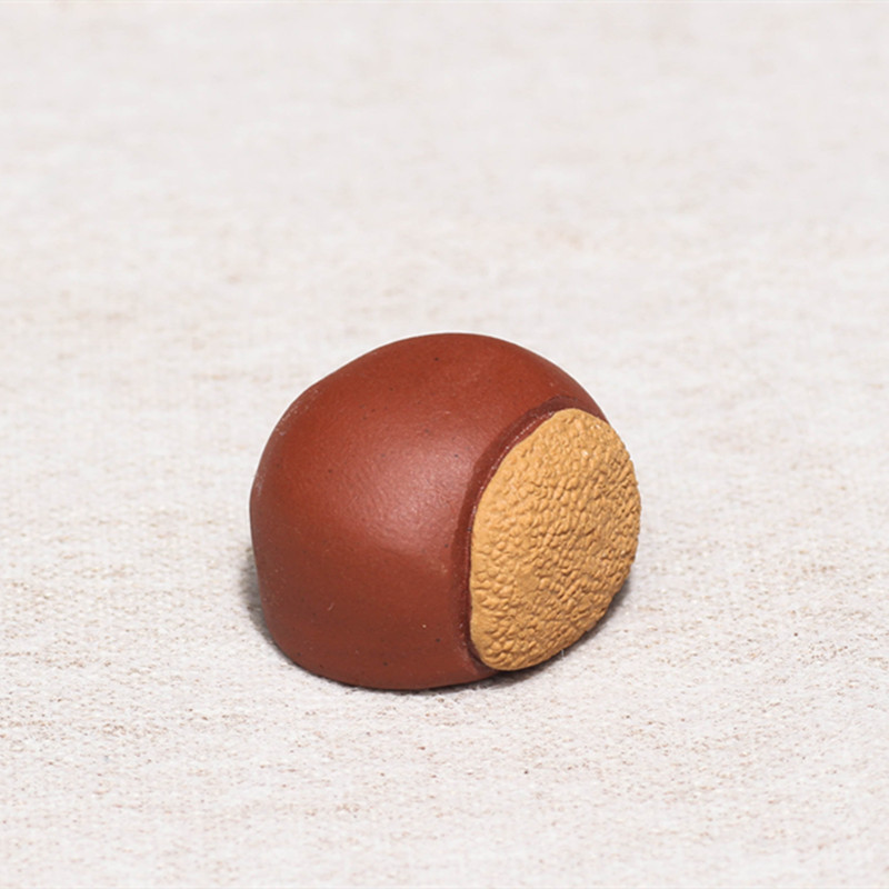 Sáng tạo cá tính trà cát tím thú cưng hạt dẻ long nhãn Bộ trà trái cây trang trí nhỏ bán buôn điêu khắc Yixing