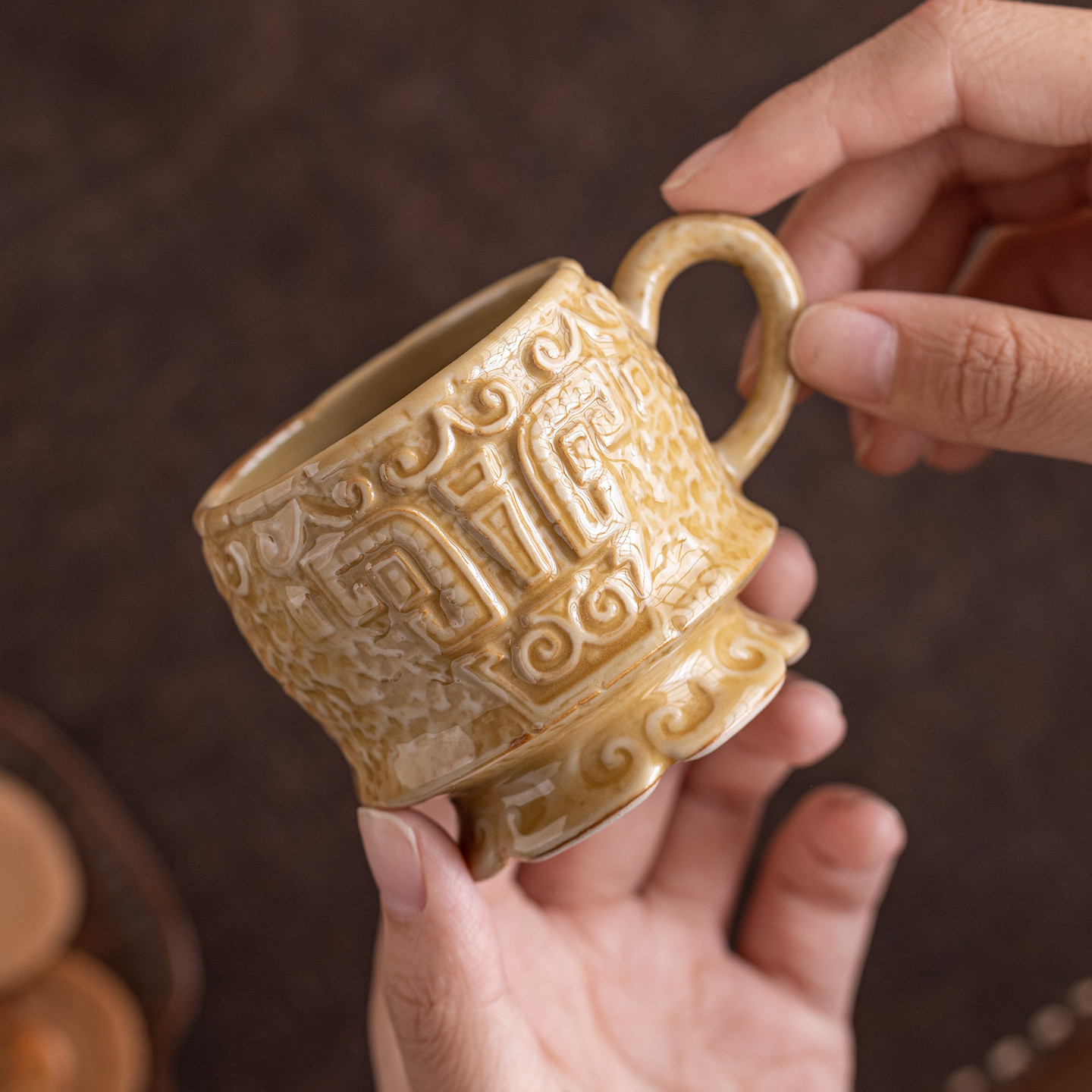 Nhà máy Yue Kiln Celadon Teac's Teacup Cốc chủ sở hữu chuyên dụng cá nhân cao cấp Cốc đơn Bộ trà Kung Fu cổ điển Cốc trà