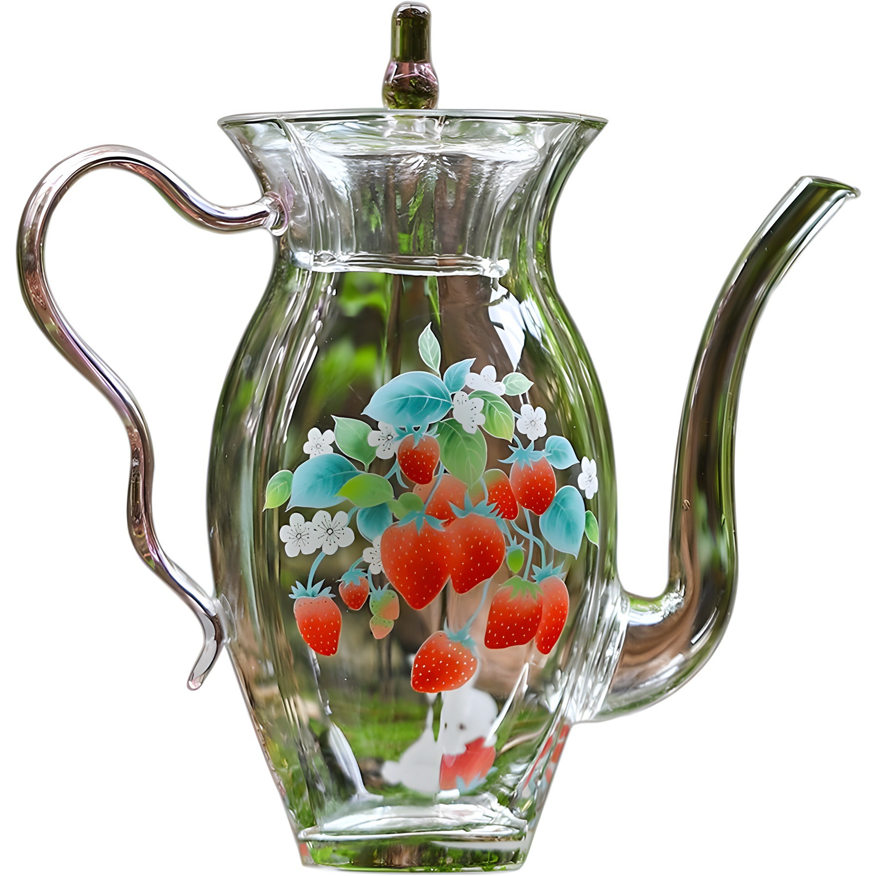 Đồ pha trà giả Song Guifei ấm trà thủy tinh cầm tay dụng cụ pha trà xanh đặc biệt dụng cụ pha trà xung quanh bếp pha trà Bộ Ấm đun nước