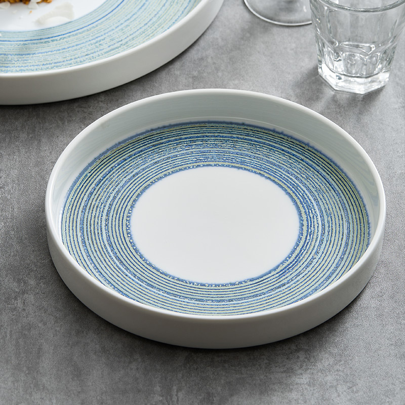 Xingkong lò biến đĩa gốm đĩa thẳng bên đĩa cao cấp bộ đồ ăn nhà hàng bít tết đĩa đồ ăn phương Tây đĩa đồ ăn nghệ thuật