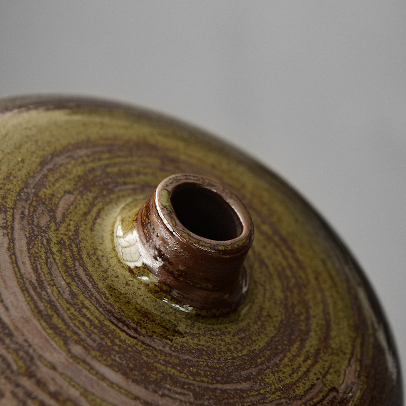 Đồ trang trí hoa Thiền cổ kiểu Nhật đồ gốm thô cắm hoa thủy canh bình gốm sứ đồ trang trí bàn trà bàn trà