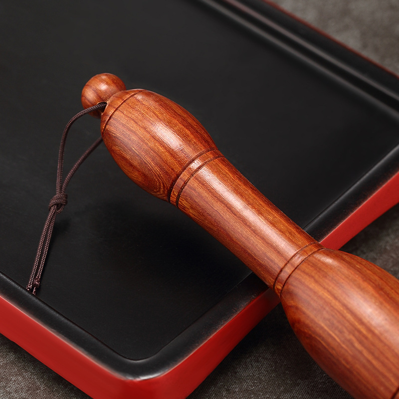 Ấm bằng gỗ đặc, bút quét trà, bàn chải trà, bàn chải làm sạch khay trà, bút trà, phụ kiện trà đạo bằng gỗ Cẩm Lai