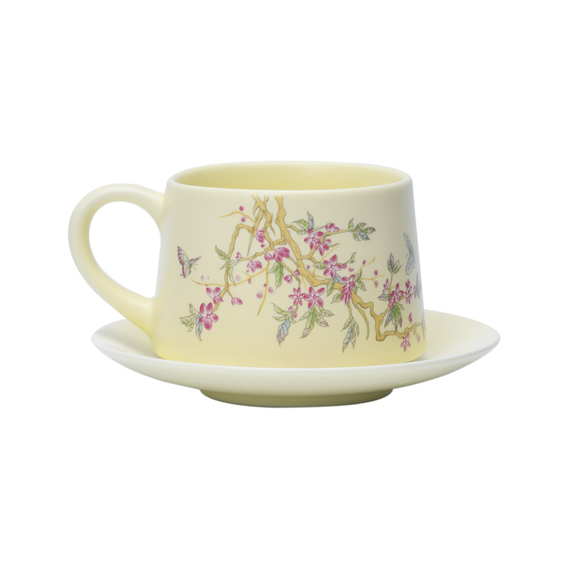 Cà phê hoa tử đằng, cốc trà gốm sứ, cốc uống nước, cốc pha trà, cốc trà chiều, hộp quà tặng bằng gốm sứ