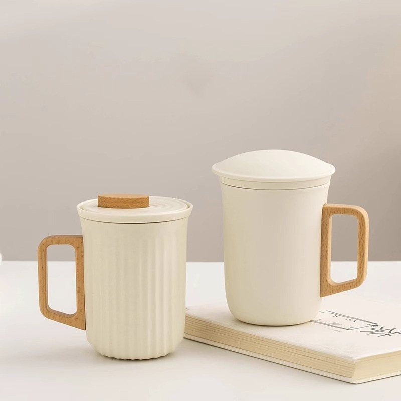 Cốc trà Yueyu Cốc tách trà gốm sứ chuyên dụng cá nhân Cốc nước văn phòng dung tích lớn Cốc bộ pha trà