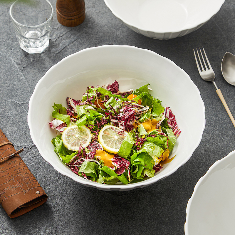 Dòng sản phẩm gốm sứ Mẫu dòng 2024 gia dụng Bát mới nhẹ sang trọng cao cấp Bát súp bát lớn Bát mì Bát Chân nhọn