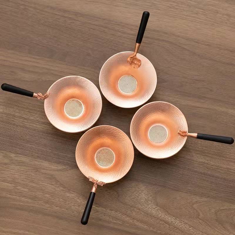Lưới lọc trà bằng đồng nguyên chất kiểu Nhật, lưới lọc trà, phụ kiện bộ trà Kung Fu, bộ lọc trà, bộ lọc trà, thiết bị pha trà sáng tạo