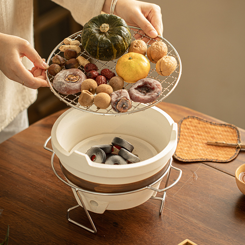 Than hoa quả nấu trà quanh bếp than không khói gia dụng ngoài trời than nướng than ô liu chống cháy long nhãn