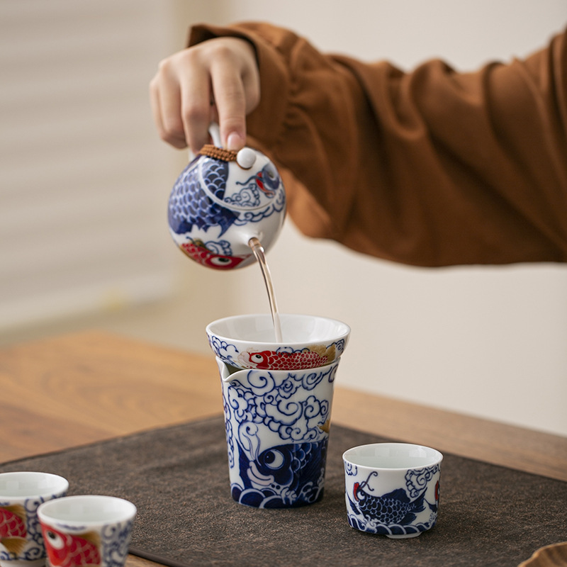 Nafu Longyu lọc trà lọc trà mỡ cừu ngọc lọc sứ lọc trà gia dụng lọc trà lưới phụ kiện bộ trà bán buôn