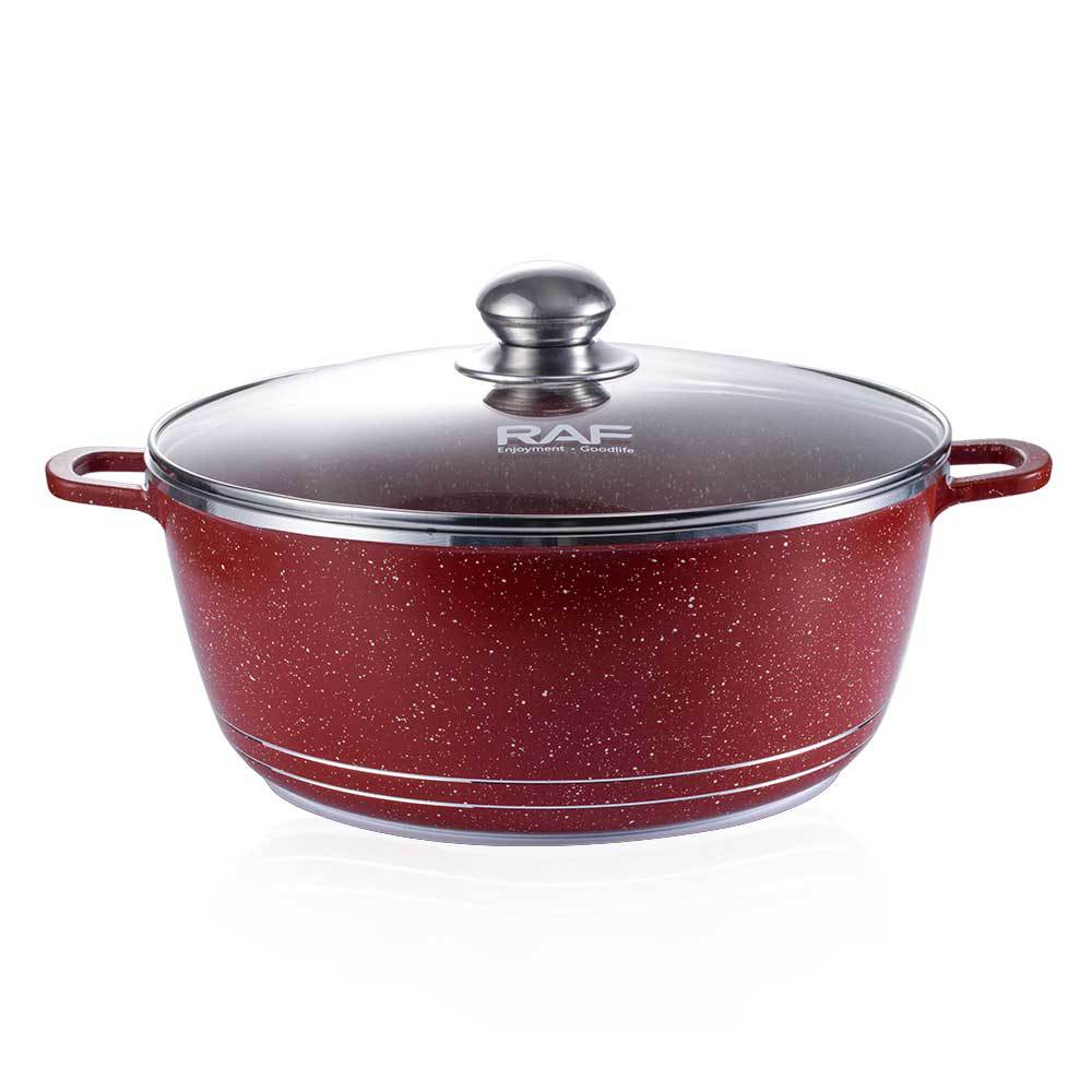 Bộ chảo chống dính phủ ceramic trong ngoài, tay cầm tháo rời, bán chạy xuyên biên giới RAF, 11 món, dùng được trên mọi loại bếp