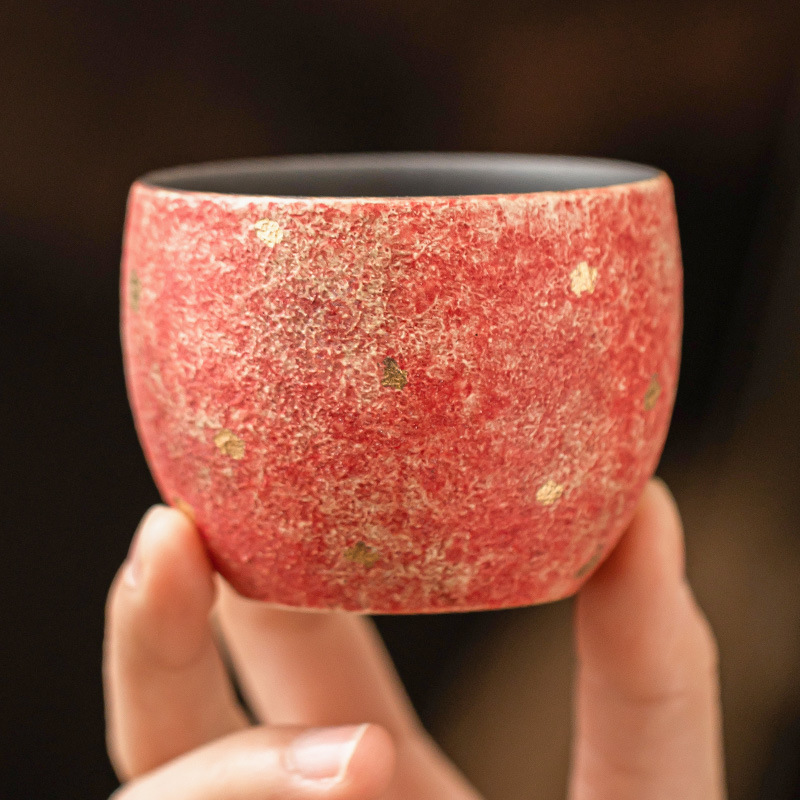 Cốc chủ sở hữu gốm sơn khai thác đá cốc đơn chuyên dụng cá nhân cao cấp cốc bát vàng lớn cốc trà gia dụng cốc trà gốm sứ