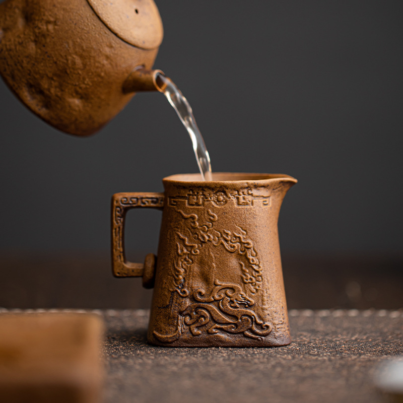 Cốc nước chấm, cốc tách trà bằng gốm sứ cổ điển, cốc tách trà thủ công gia dụng, phụ kiện trà đạo