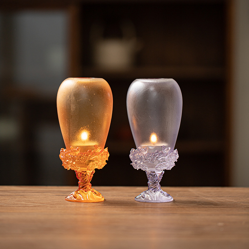 Trung Quốc Mới Thiền Kính Mờ Đèn Nến Thơm Phòng Trà Phòng Khách Không Khí Cao Cấp Đèn