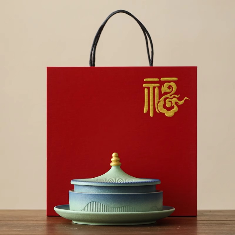 Diding Tử Cấm Thành Guochao Văn hóa và Sáng tạo Đền Thiên Đường Đĩa trái cây Ngày Quốc khánh Quà tặng Đảng viên Đĩa trái cây Gia đình Quà tặng đám cưới