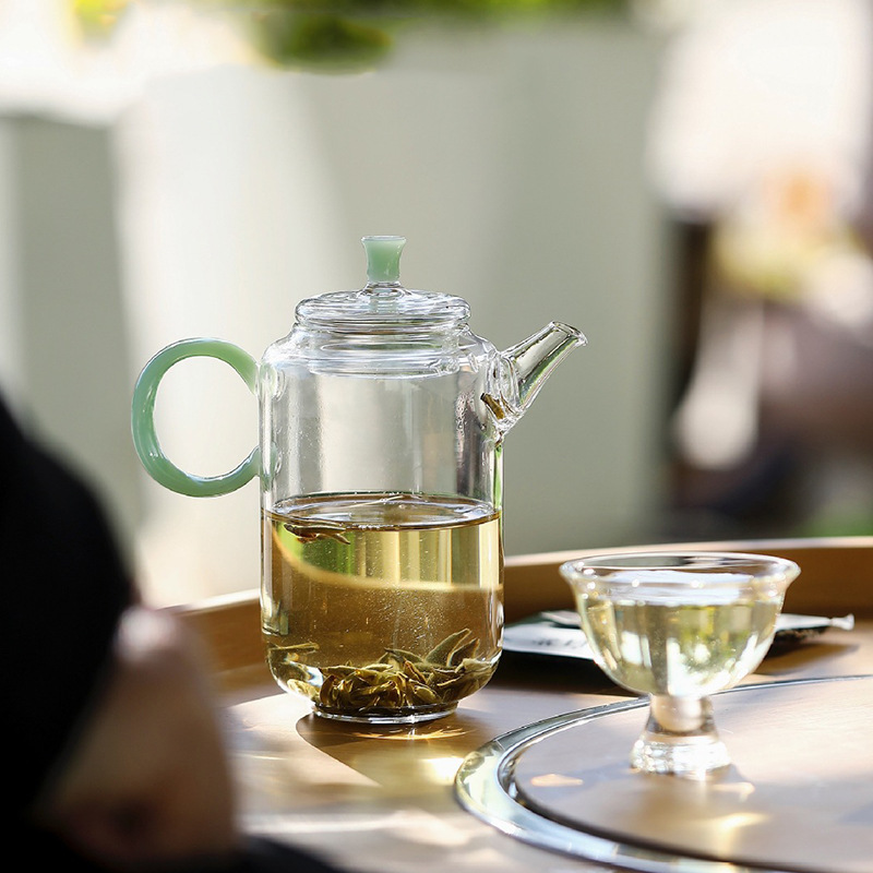 Ấm pha lạnh thủy tinh chịu nhiệt borosilicat ấm đơn bộ trà Kung Fu ấm pha trà chuyên dụng trà xanh ấm trà hoa gia dụng kiểu Nhật